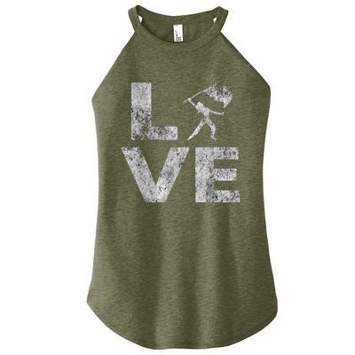 Love Color Guard Winter Guard Distressed Women’s Perfect Tri Rocker Tank