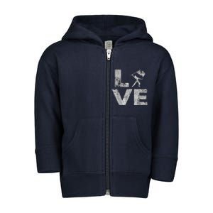 Love Color Guard Winter Guard Distressed Toddler Zip Fleece Hoodie