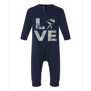 Love Color Guard Winter Guard Distressed Infant Fleece One Piece