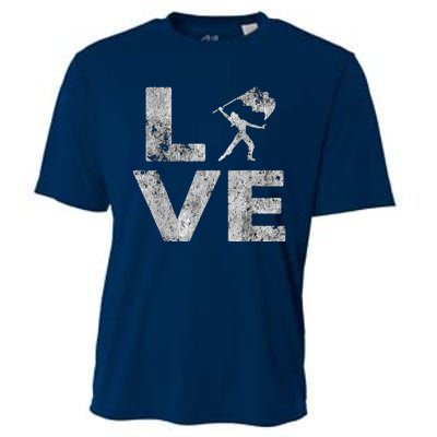 Love Color Guard Winter Guard Distressed Cooling Performance Crew T-Shirt