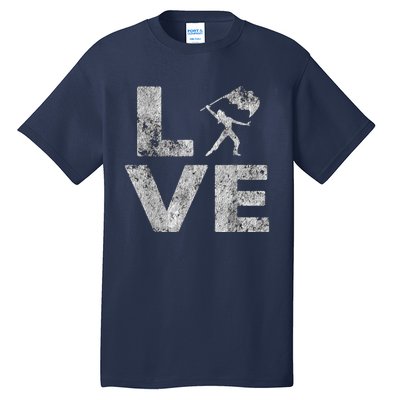 Love Color Guard Winter Guard Distressed Tall T-Shirt