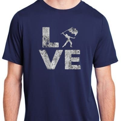 Love Color Guard Winter Guard Distressed Adult ChromaSoft Performance T-Shirt