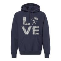 Love Color Guard Winter Guard Distressed Premium Hoodie