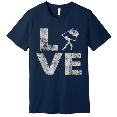 Love Color Guard Winter Guard Distressed Premium T-Shirt