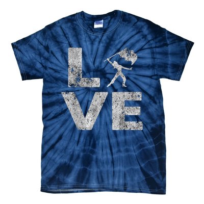 Love Color Guard Winter Guard Distressed Tie-Dye T-Shirt