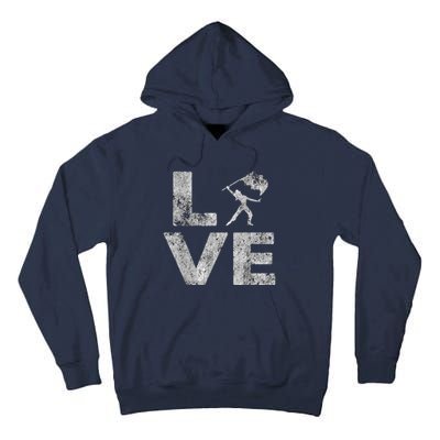 Love Color Guard Winter Guard Distressed Tall Hoodie