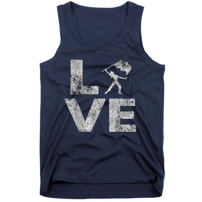 Love Color Guard Winter Guard Distressed Tank Top