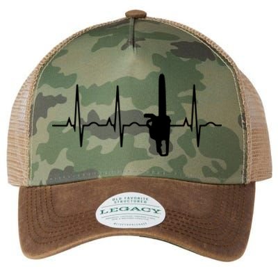 Lumberjack Chainsaw Heartbeat For Arborists Legacy Tie Dye Trucker Hat