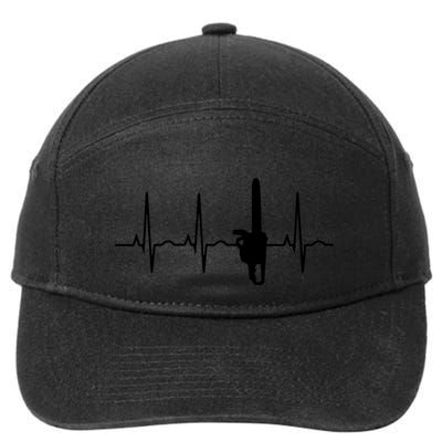 Lumberjack Chainsaw Heartbeat For Arborists 7-Panel Snapback Hat