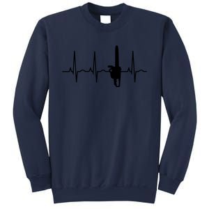 Lumberjack Chainsaw Heartbeat For Arborists Sweatshirt