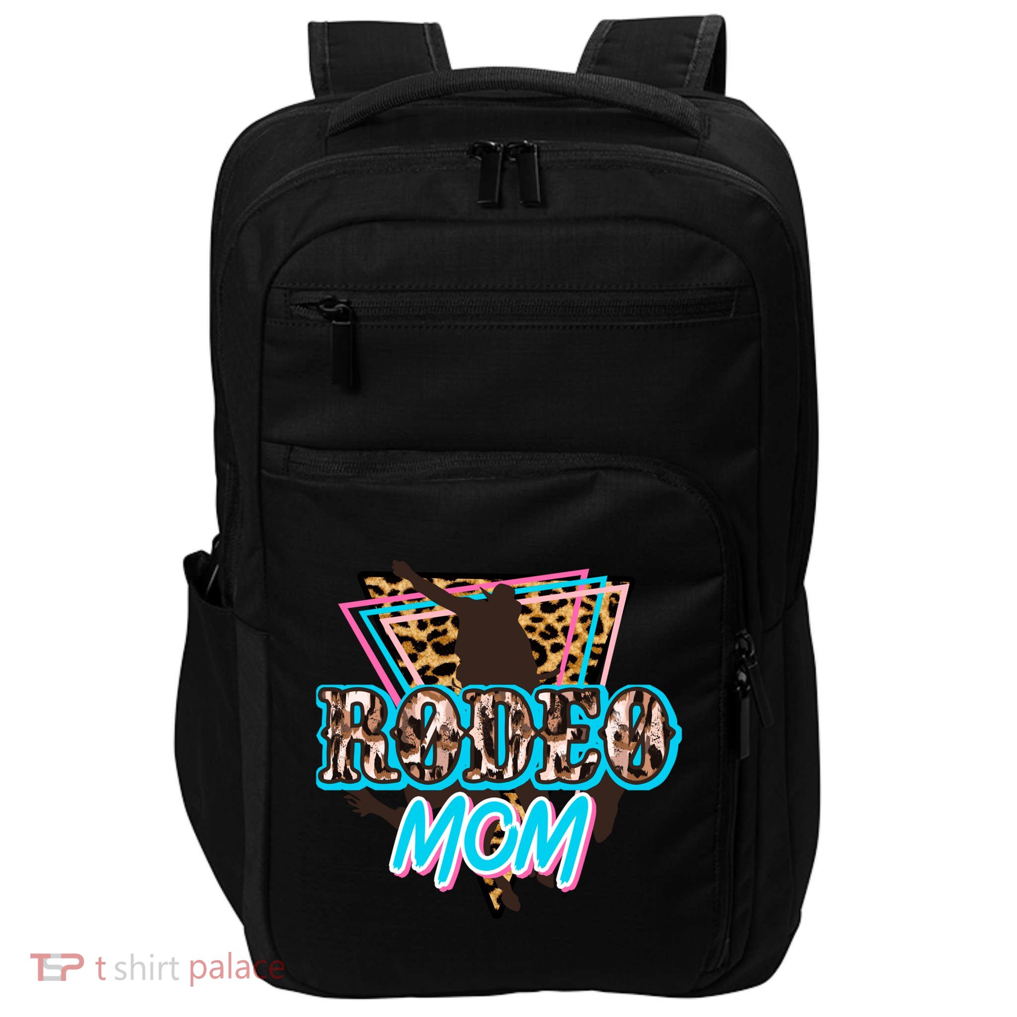 Leopard Cowgirl Horsing Rodeo Mom Western Country Cowboy Gift Impact Tech Backpack