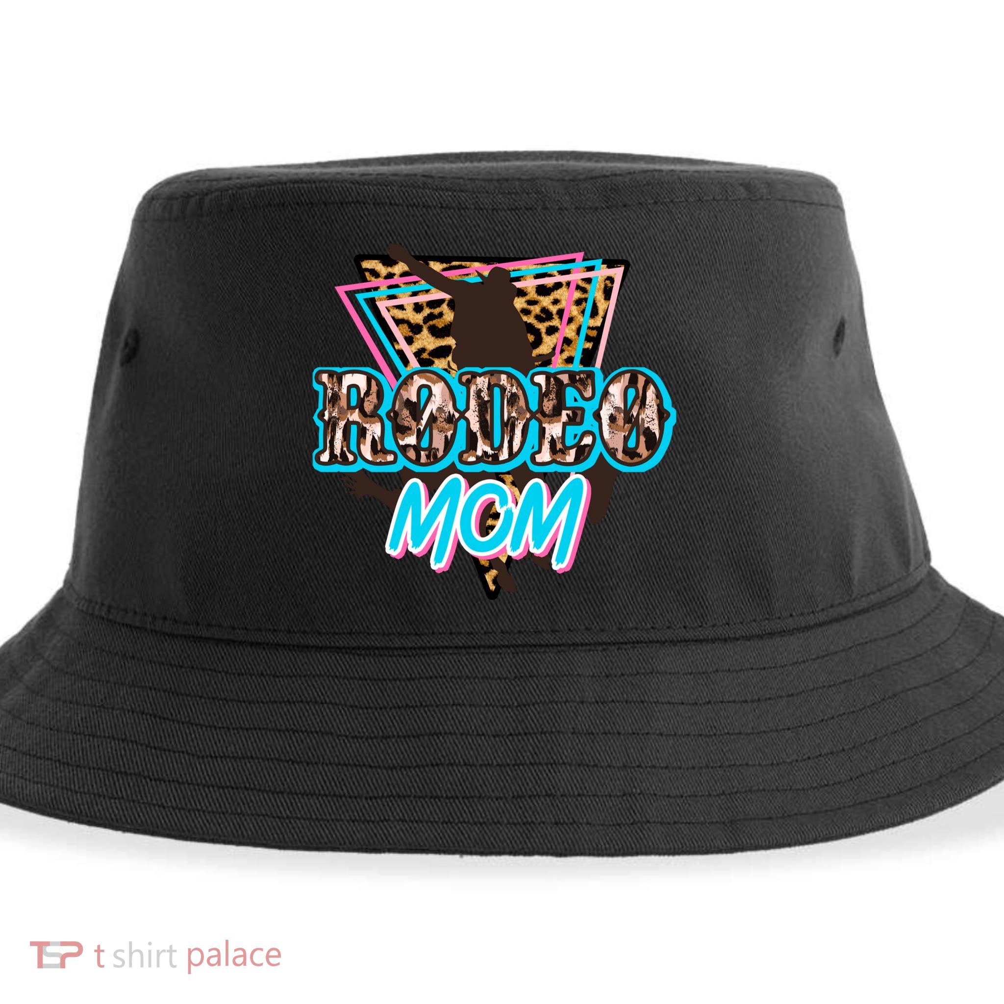 Leopard Cowgirl Horsing Rodeo Mom Western Country Cowboy Gift Sustainable Bucket Hat