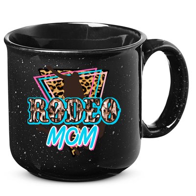 Leopard Cowgirl Horsing Rodeo Mom Western Country Cowboy Gift 15oz Campfire Ceramic Mug