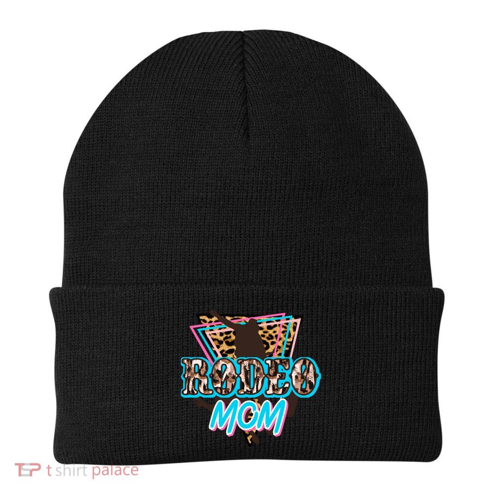 Leopard Cowgirl Horsing Rodeo Mom Western Country Cowboy Gift Beanie