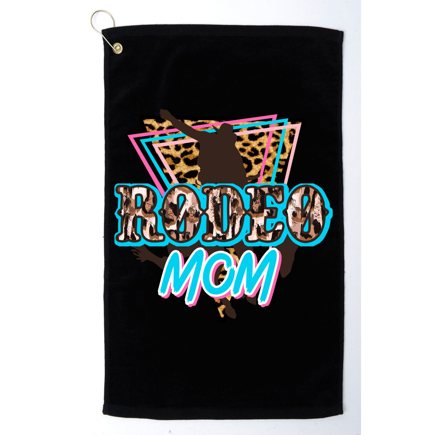 Leopard Cowgirl Horsing Rodeo Mom Western Country Cowboy Gift Golf Towel