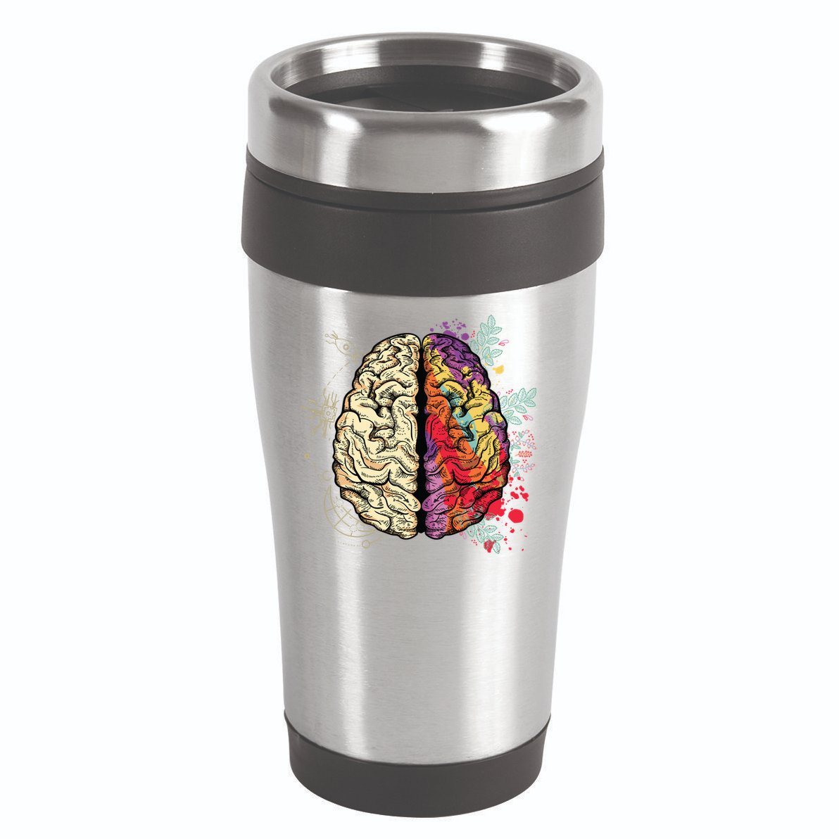 Logical Creative Human Brain 16oz Travel Tumbler