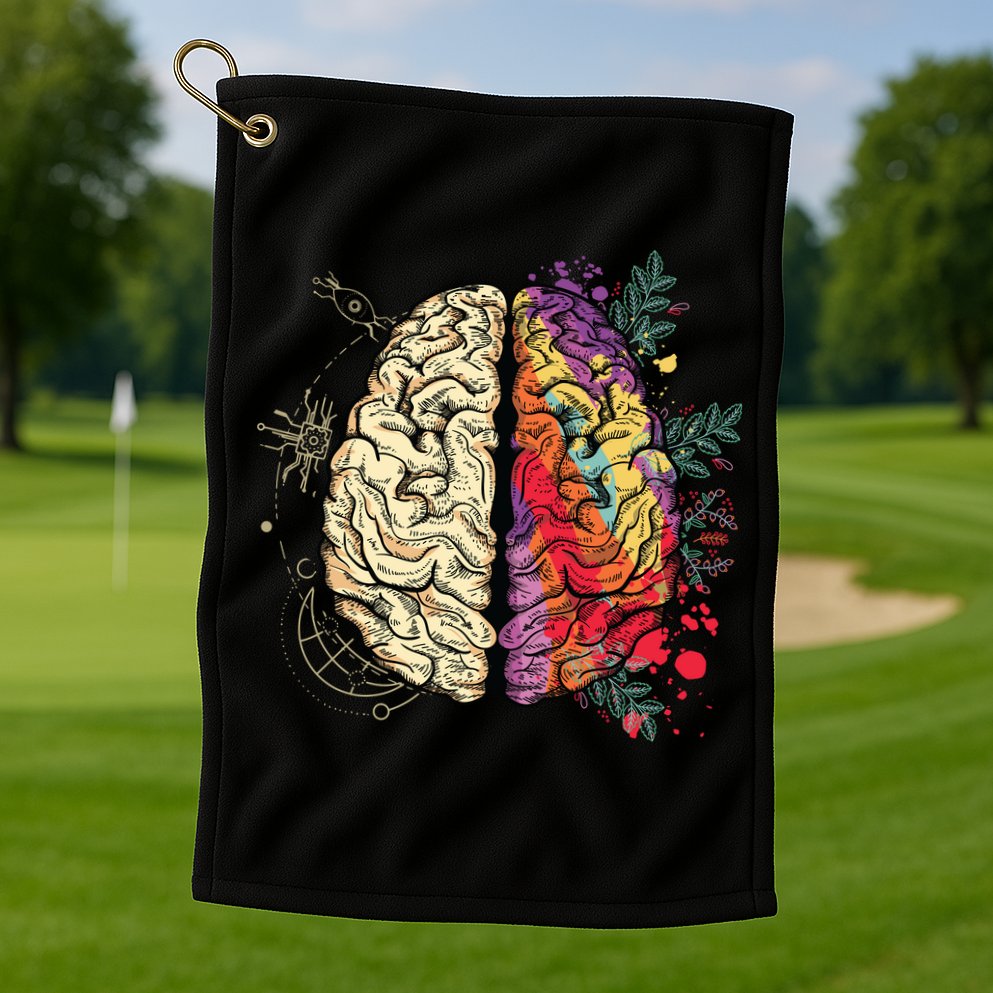 Logical Creative Human Brain Golf Towel