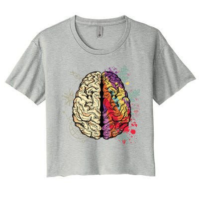 Logical Creative Human Brain Crop Top