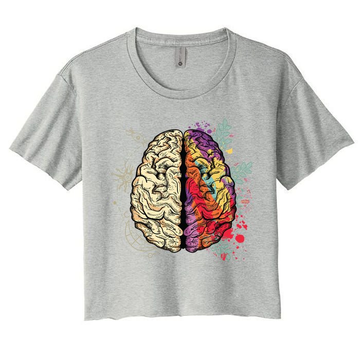 Logical Creative Human Brain Women's Crop Top Tee