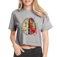 Logical Creative Human Brain Women's Crop Top Tee
