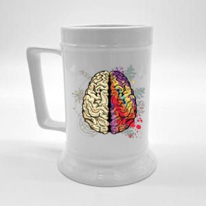 Logical Creative Human Brain Beer Stein