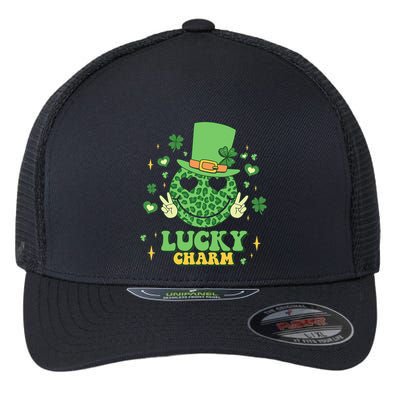 Lucky Charms Happy St Patricks Day Irish Shamrock Leprechaun Flexfit Unipanel Trucker Cap