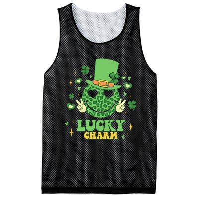 Lucky Charms Happy St Patricks Day Irish Shamrock Leprechaun Mesh Reversible Basketball Jersey Tank