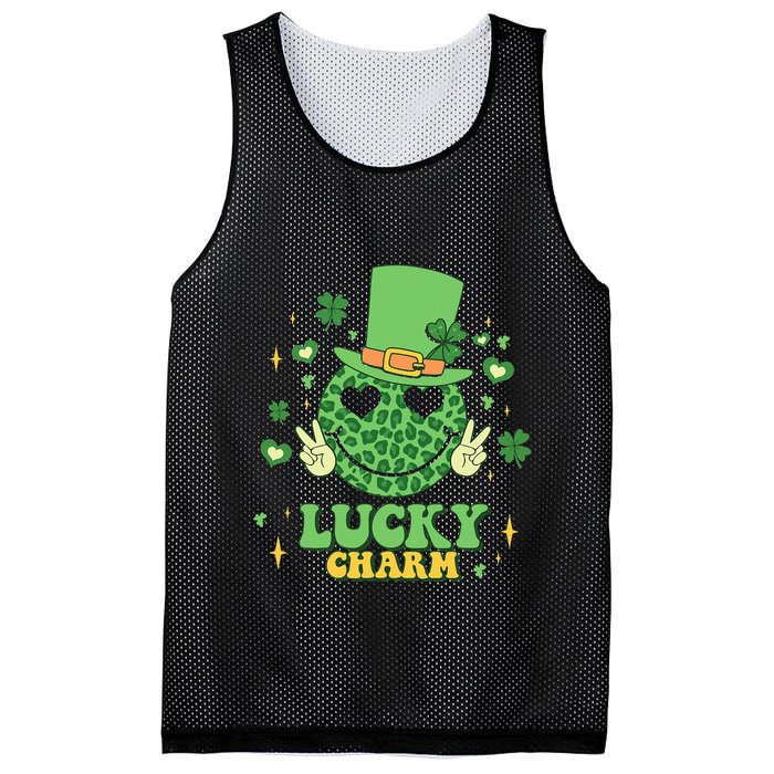 Lucky Charms Happy St Patricks Day Irish Shamrock Leprechaun Mesh Reversible Basketball Jersey Tank