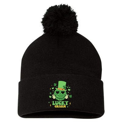 Lucky Charms Happy St Patricks Day Irish Shamrock Leprechaun Pom Pom 12in Knit Beanie