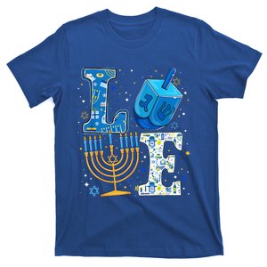 Love Cute Hanukkah Dreidel Menorah Chanukah Jewish Holiday  T-Shirt