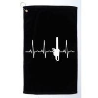 Lumberjack Chainsaw Heartbeat For Arborists Golf Towel