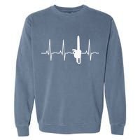 Lumberjack Chainsaw Heartbeat For Arborists Garment-Dyed Sweatshirt