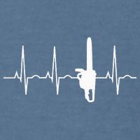 Lumberjack Chainsaw Heartbeat For Arborists Garment-Dyed Sweatshirt