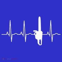 Lumberjack Chainsaw Heartbeat For Arborists Button