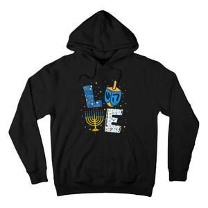 Love Cute Hanukkah Decorations Dreidel Menorah Chanukah Tall Hoodie