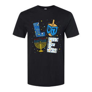 Love Cute Hanukkah Decorations Dreidel Menorah Chanukah Softstyle CVC T-Shirt