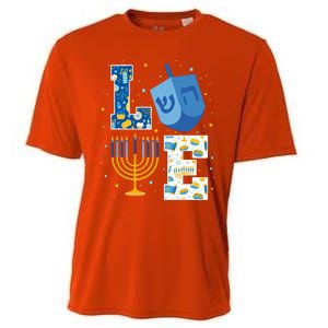 LOVE Cute Hanukkah Decorations Dreidel Menorah Chanukah  Cooling Performance Crew T-Shirt