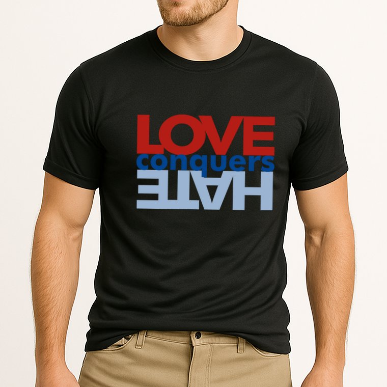 Love Conquers Hate Cooling Performance Crew T-Shirt