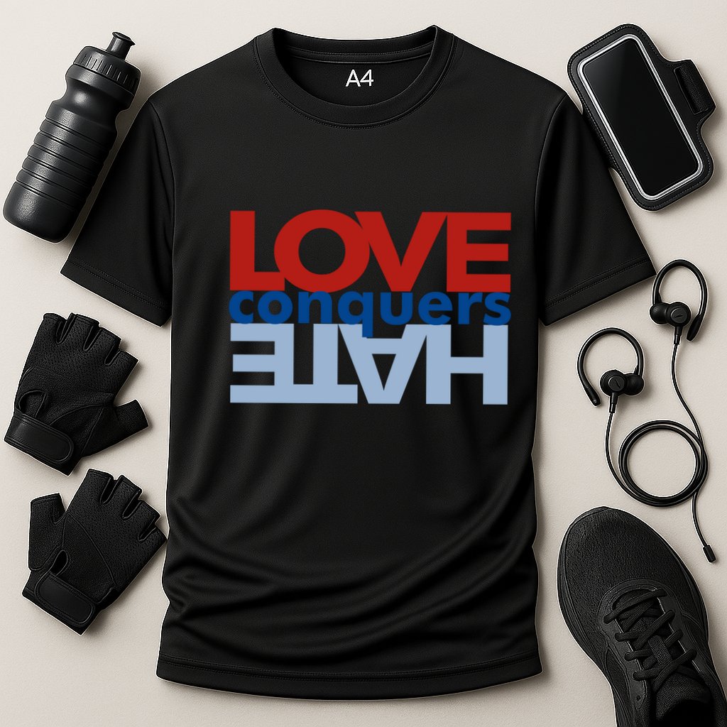 Love Conquers Hate Cooling Performance Crew T-Shirt