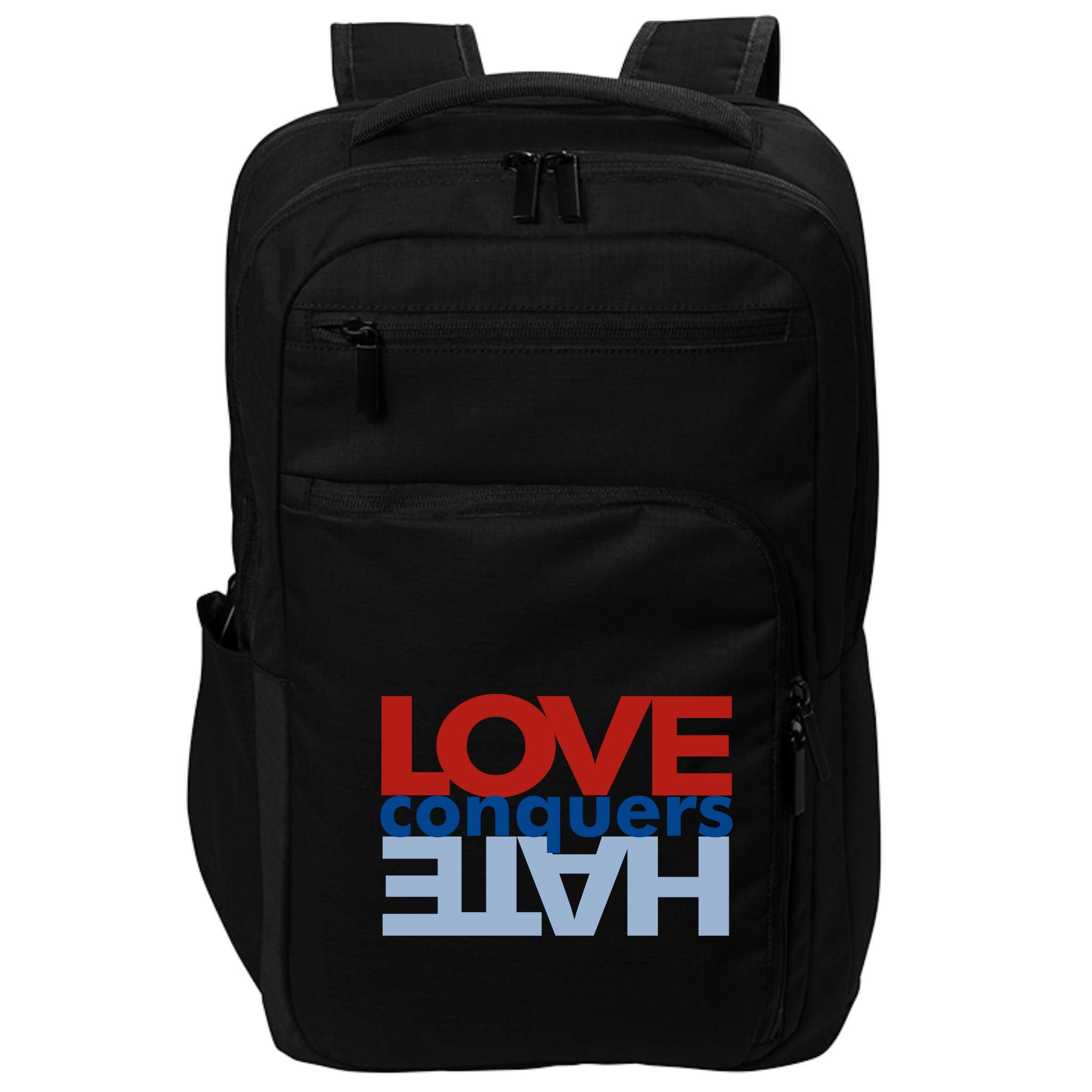 Love Conquers Hate Impact Tech Backpack