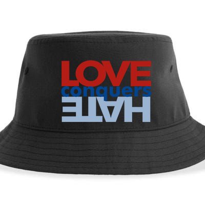 Love Conquers Hate Sustainable Bucket Hat