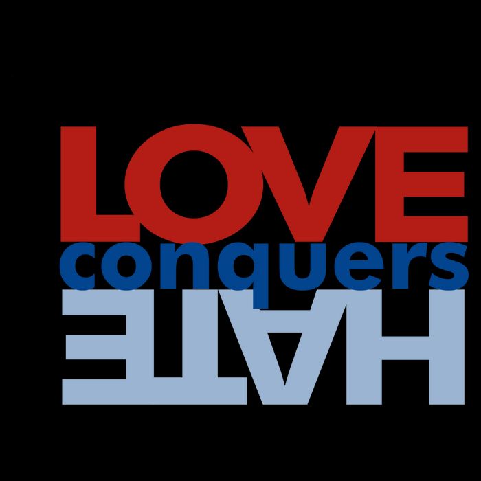 Love Conquers Hate Sustainable Bucket Hat