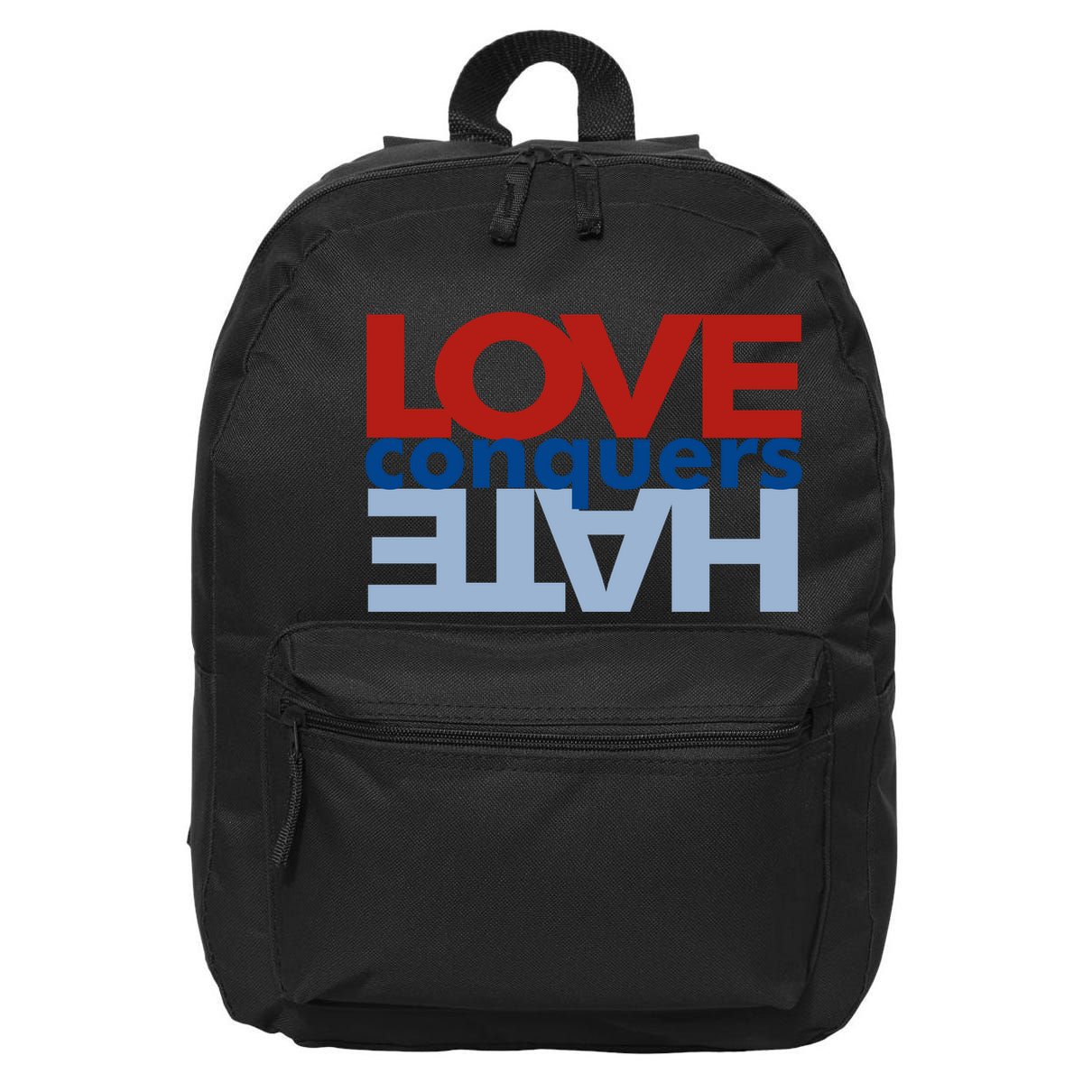 Love Conquers Hate 16 in Basic Backpack