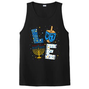 Love Cute Hanukkah Decorations Dreidel Menorah Chanukah PosiCharge Competitor Tank