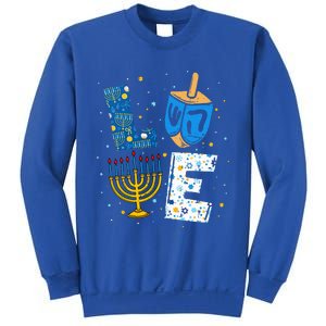 Love Cute Hanukkah Decorations Dreidel Menorah Chanukah Sweatshirt