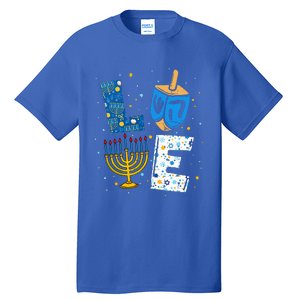 Love Cute Hanukkah Decorations Dreidel Menorah Chanukah Tall T-Shirt