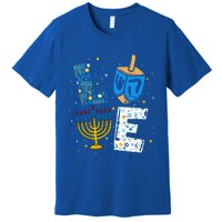 Love Cute Hanukkah Decorations Dreidel Menorah Chanukah Premium T-Shirt