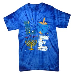 Love Cute Hanukkah Decorations Dreidel Menorah Chanukah Tie-Dye T-Shirt