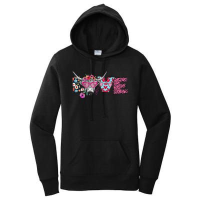 Love Cow Heart Leopard Moolentine Valentine's Day Man Women's Pullover Hoodie