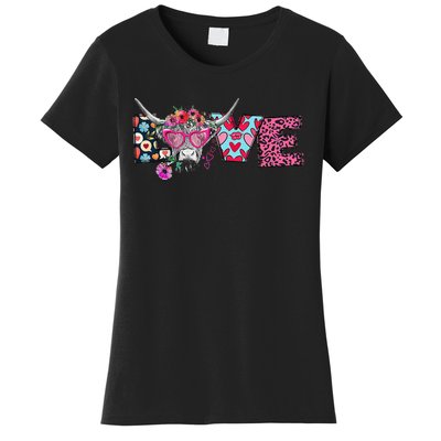 Love Cow Heart Leopard Moolentine Valentine's Day Man Women's T-Shirt